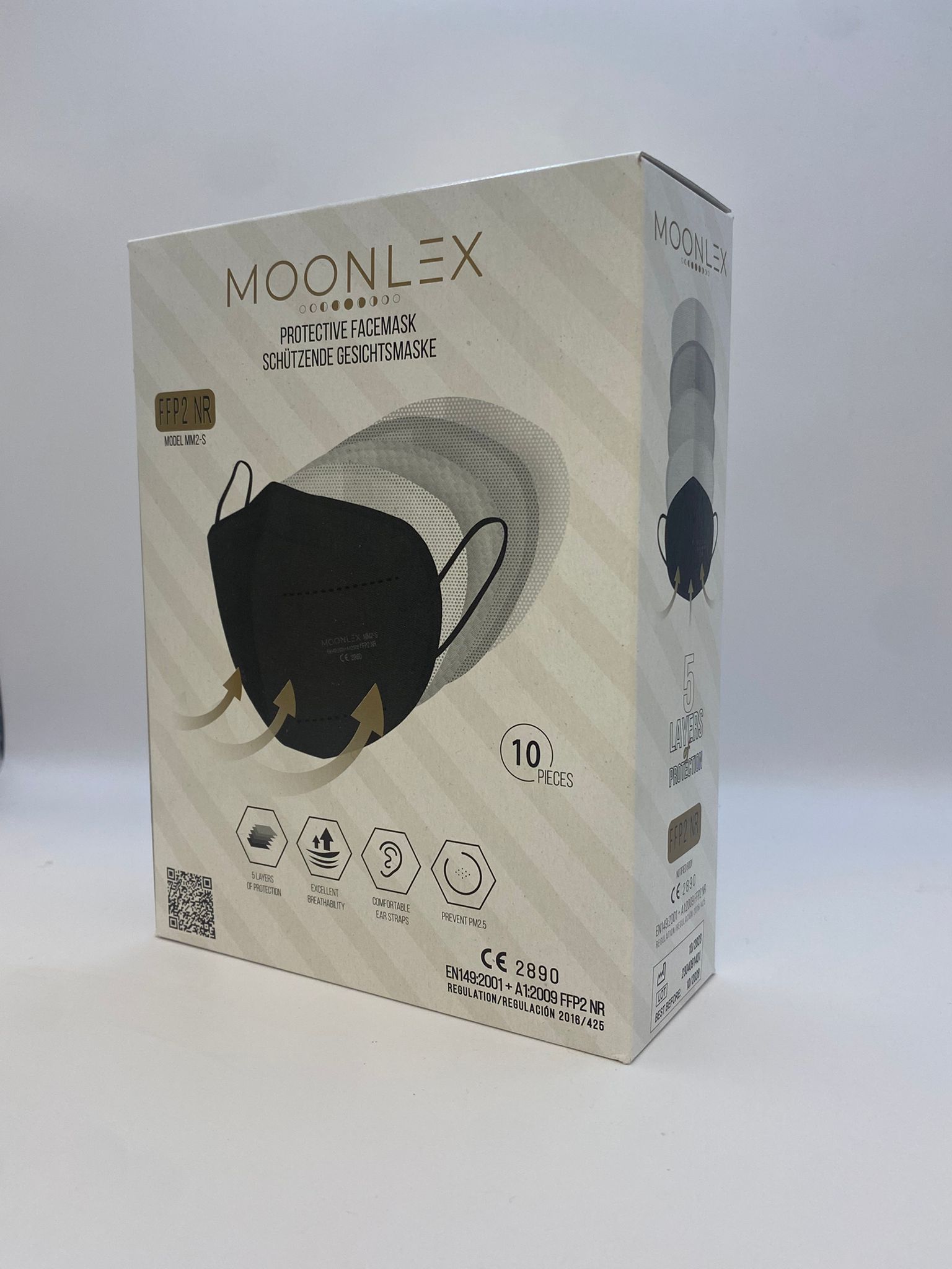 FFP2 Maske - Moonlex - ohne Ventil - Ohrenschlaufen