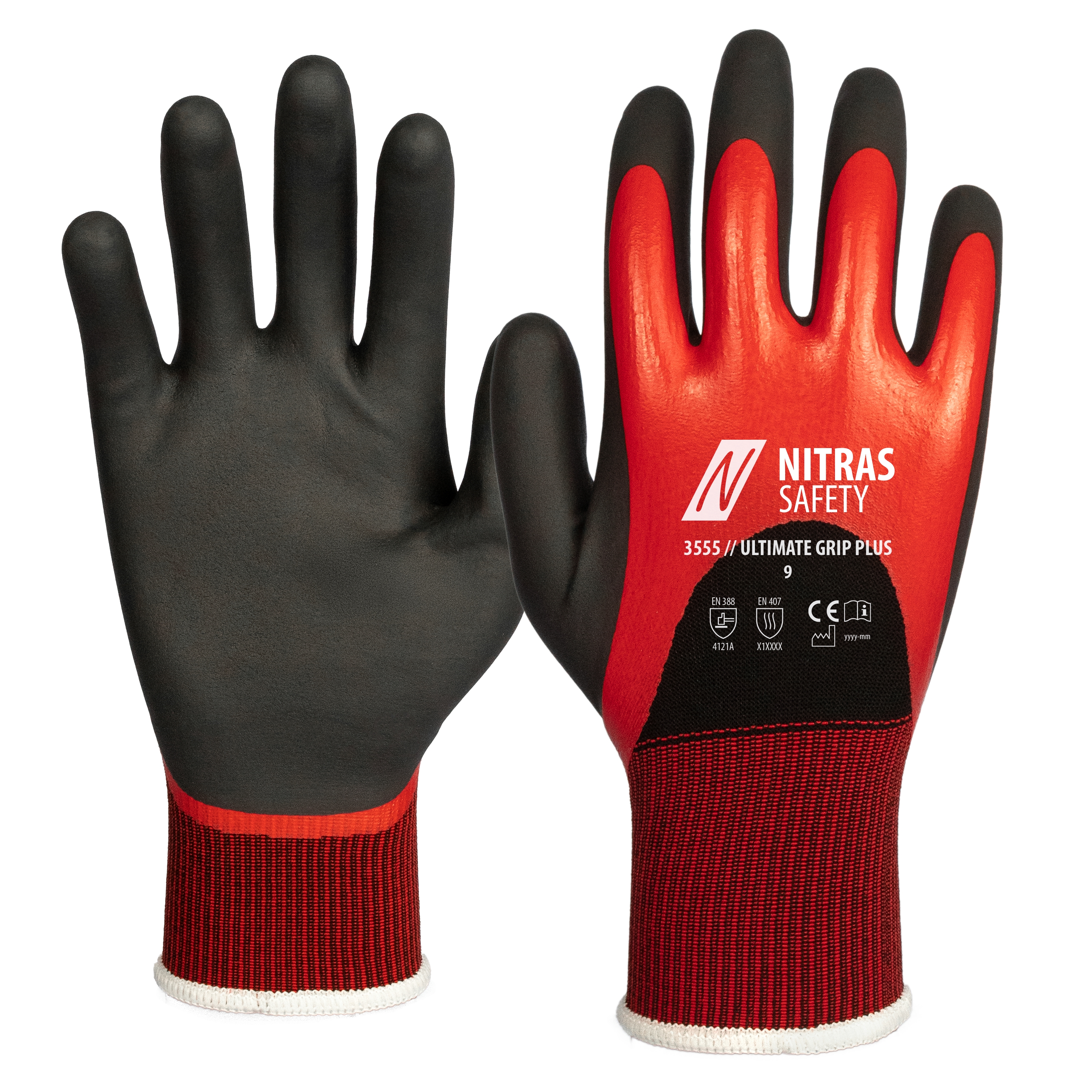 3555 - NITRAS ULTIMATE GRIP PLUS, Montagehandschuhe, EN ISO 21420, EN 388, EN 407