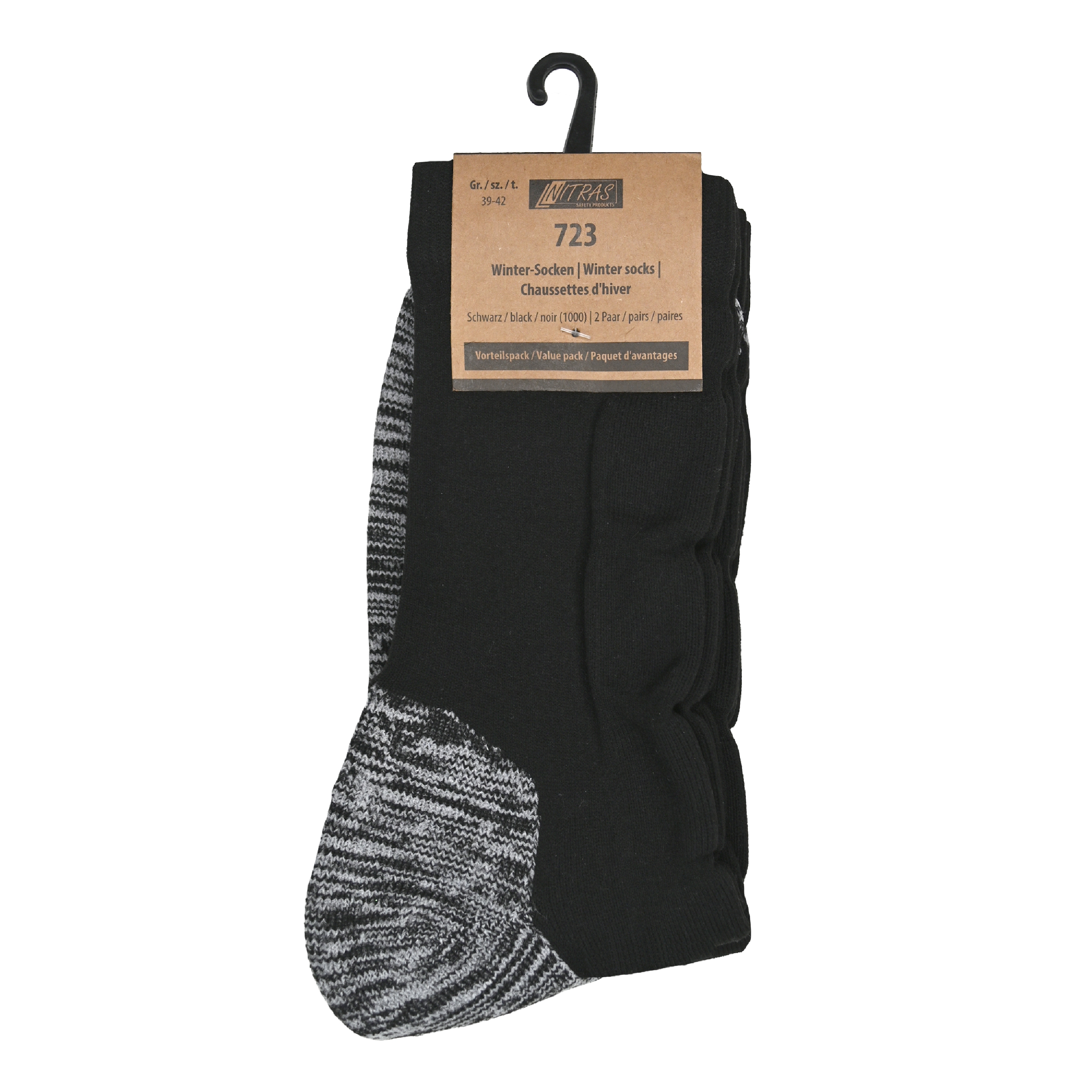 723 - NITRAS Winter-Socken, schwarz, OEKO-TEX