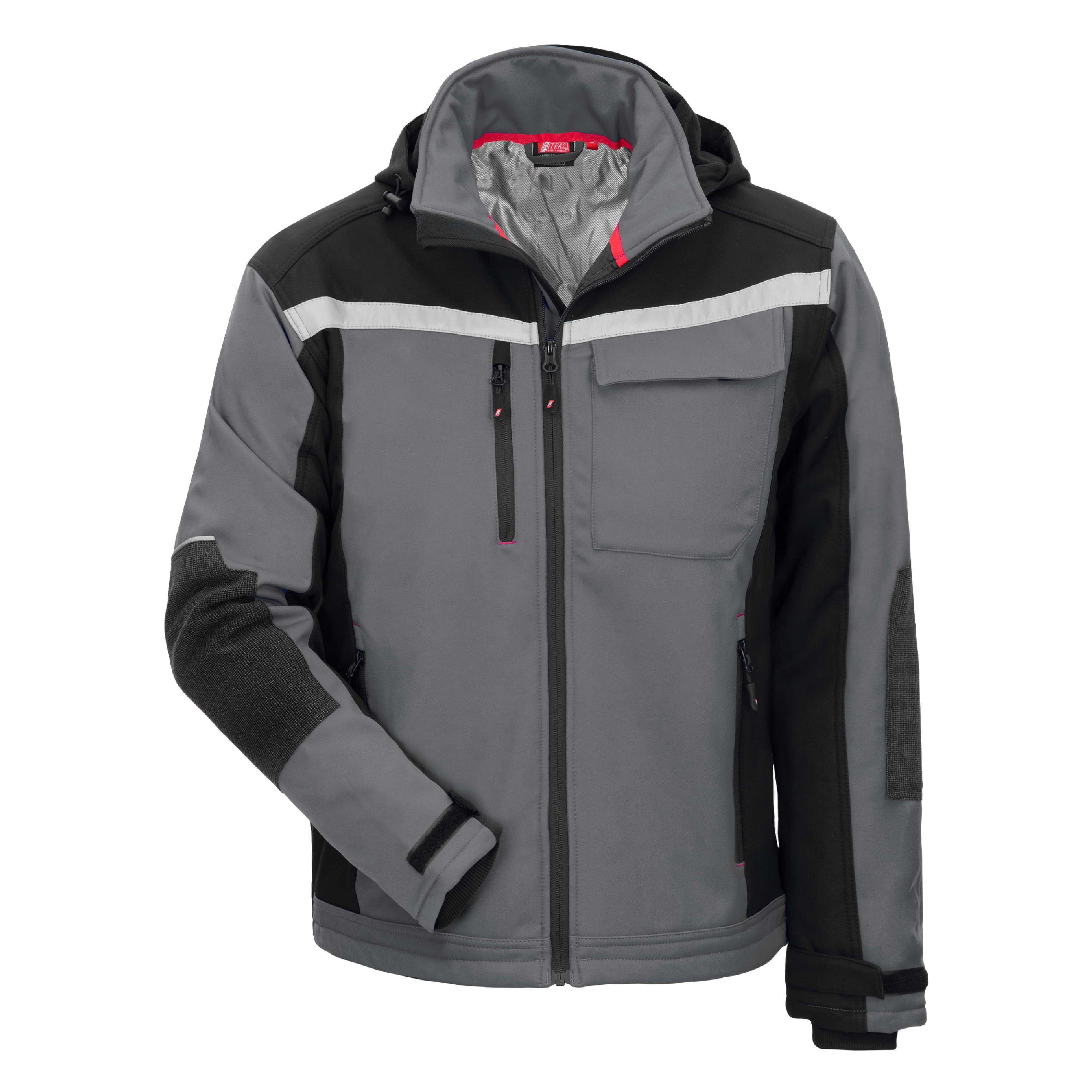 7182 - NITRAS MOTION TEX PLUS, Softshelljacke, grau / schwarz, OEKO-TEX