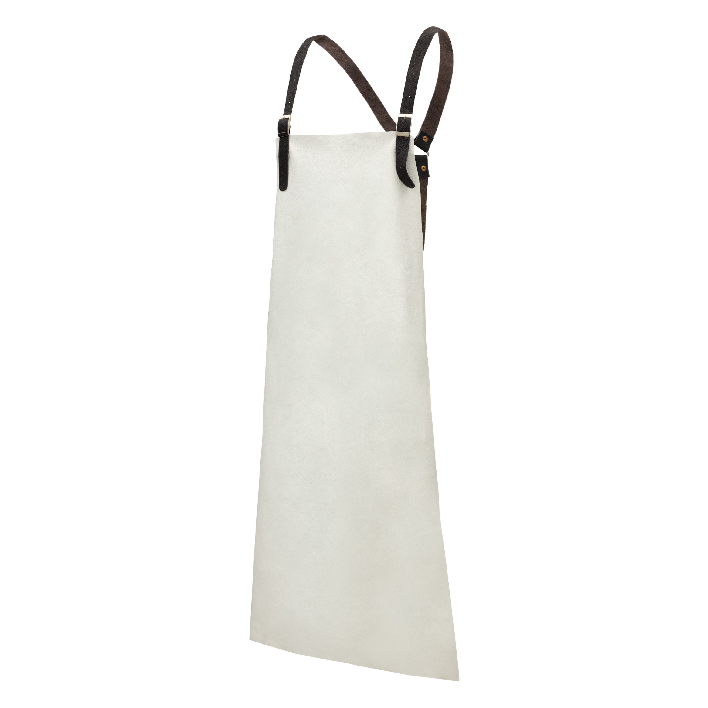 2101 - NITRAS Volllederschürze, hellgrau