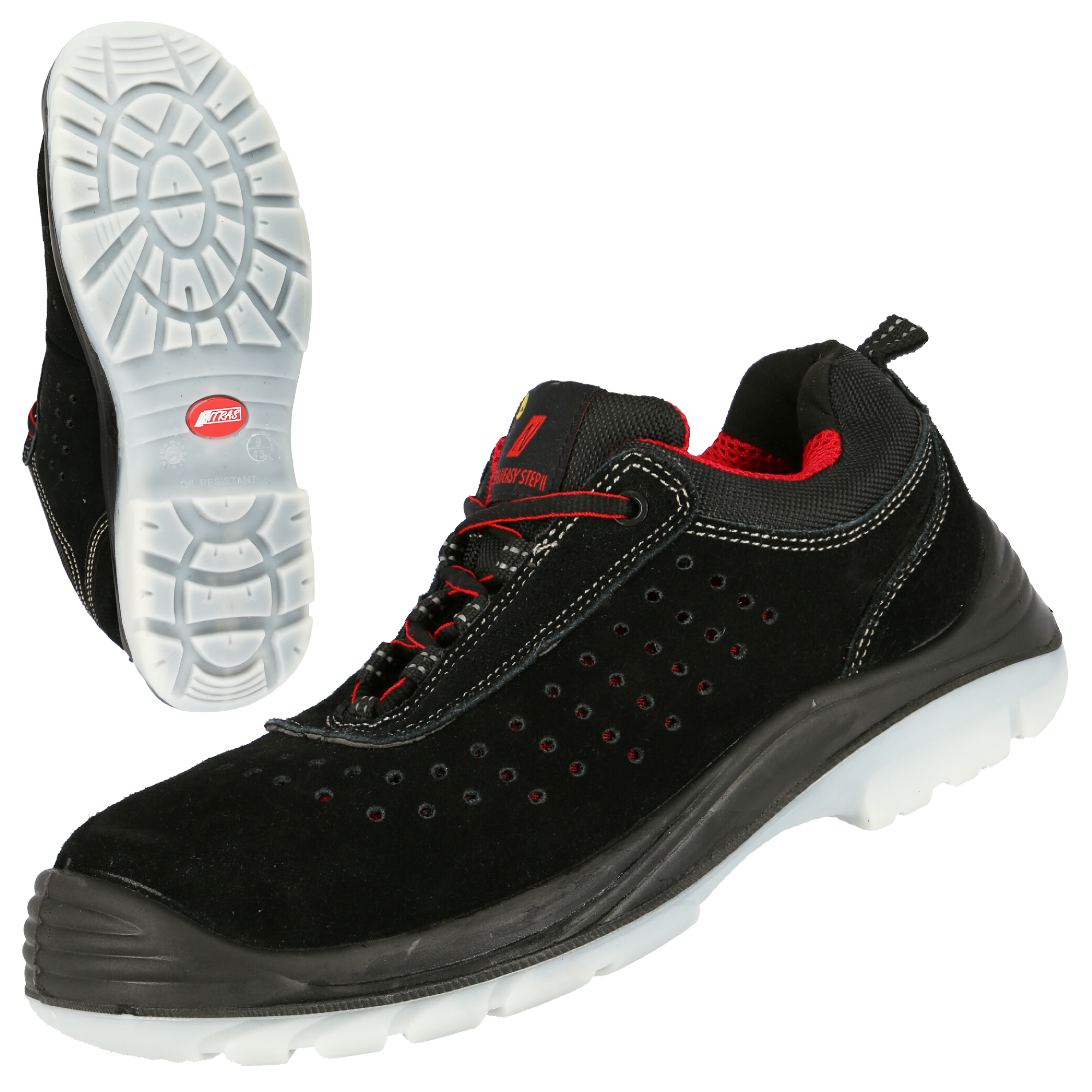 7313 - NITRAS EASY STEP P, S1P Sicherheitshalbschuhe, schwarz, EN ISO 20345, EN 61340-4-3, DGUV Regel 112-191