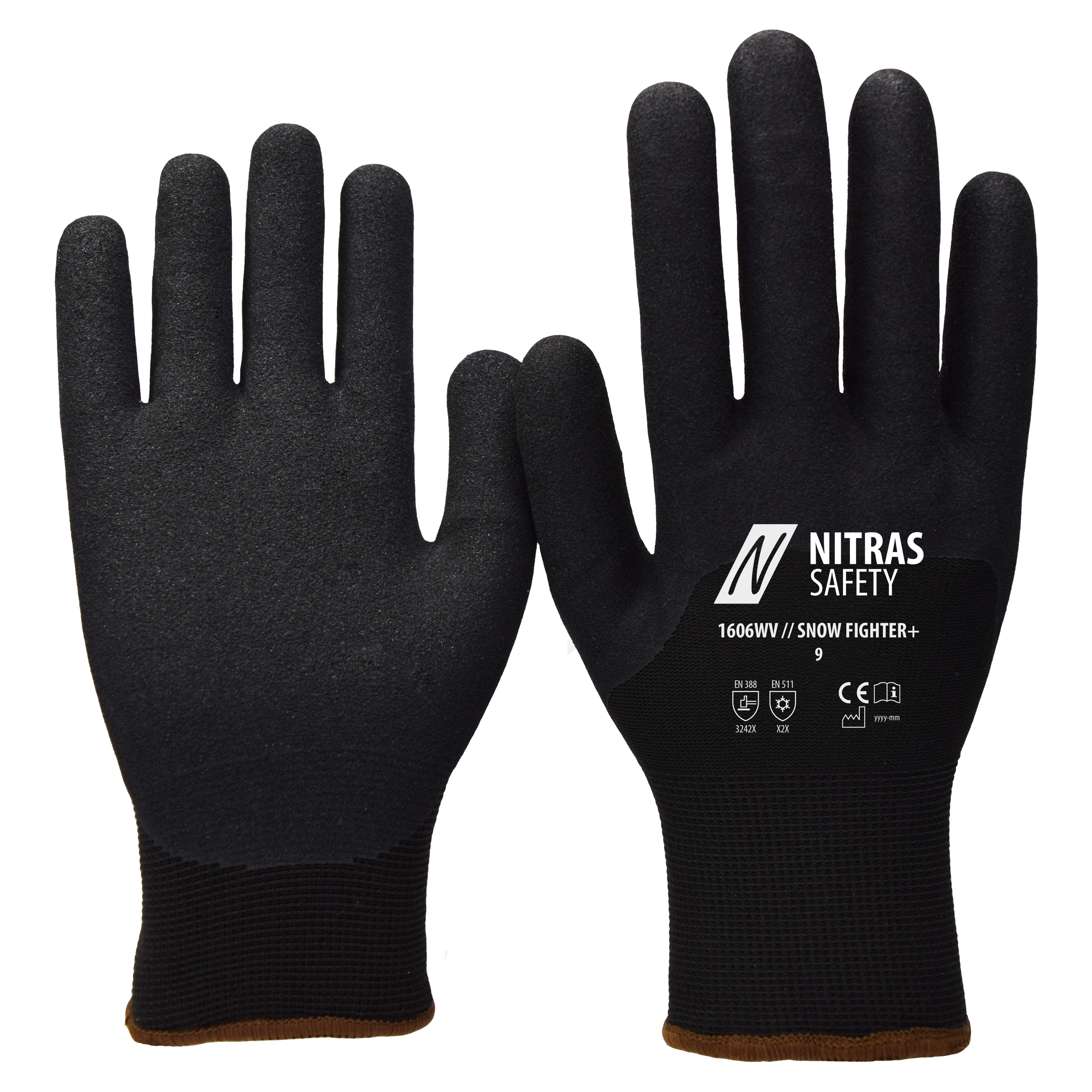1606WV - NITRAS SNOW FIGHTER+, Winterhandschuhe, schwarz, EN 388, EN 511