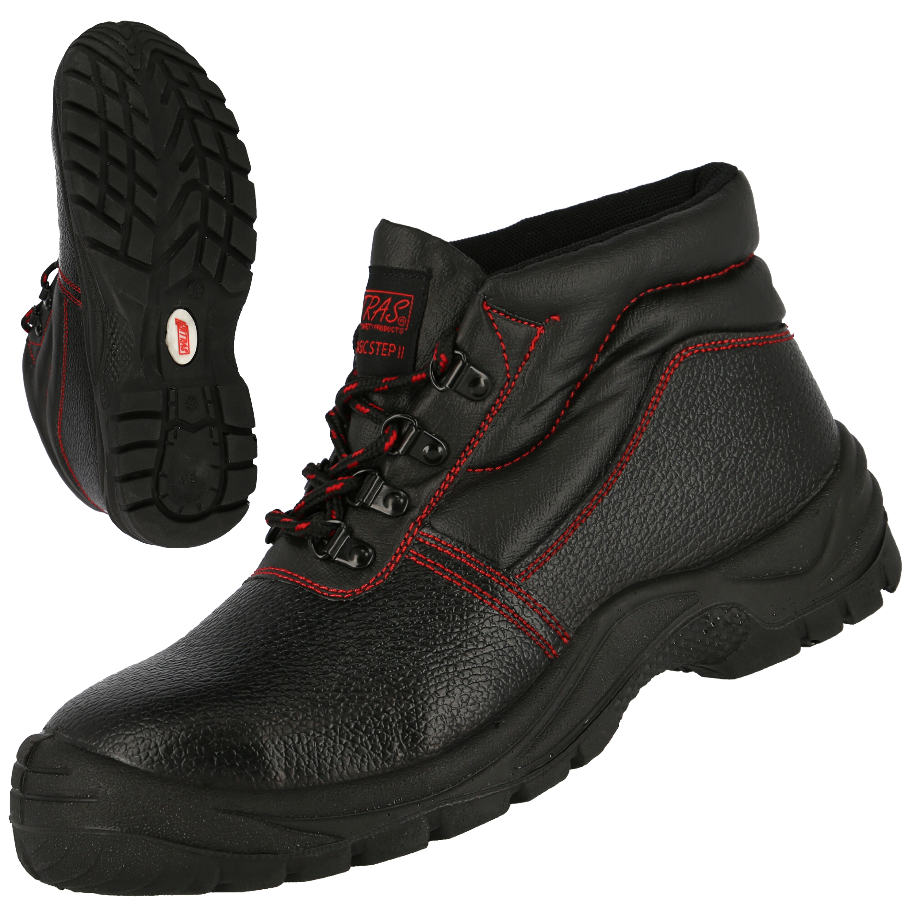 7206 - NITRAS BASIC STEP MID, S3 Sicherheitsstiefel, halbhoch, schwarz, EN ISO 20345