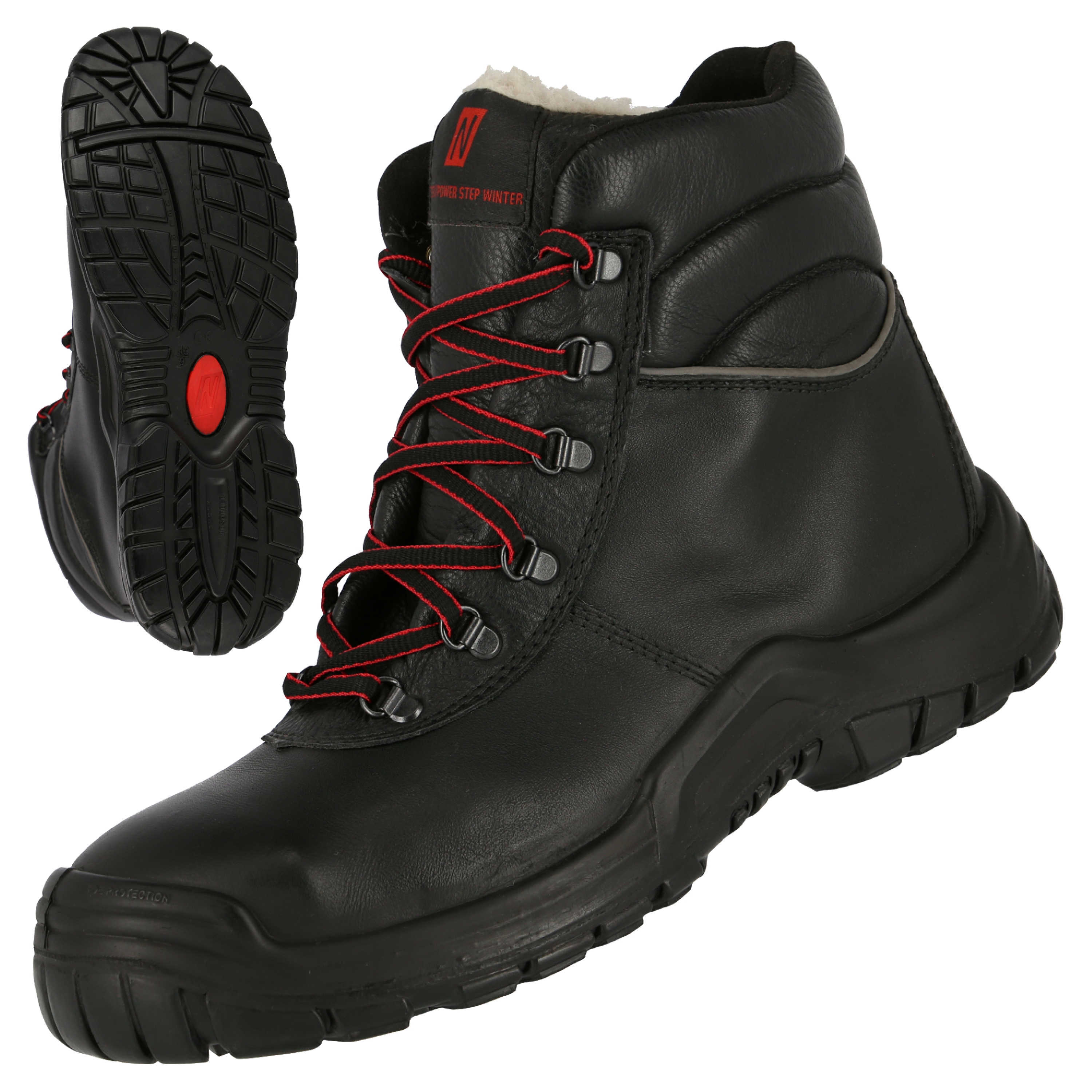 7213W - NITRAS POWER STEP MID+, S3 CI HI HRO SRC Sicherheitswinterstiefel, halbhoch, schwarz, EN ISO 20345, DGUV Regel 112-191