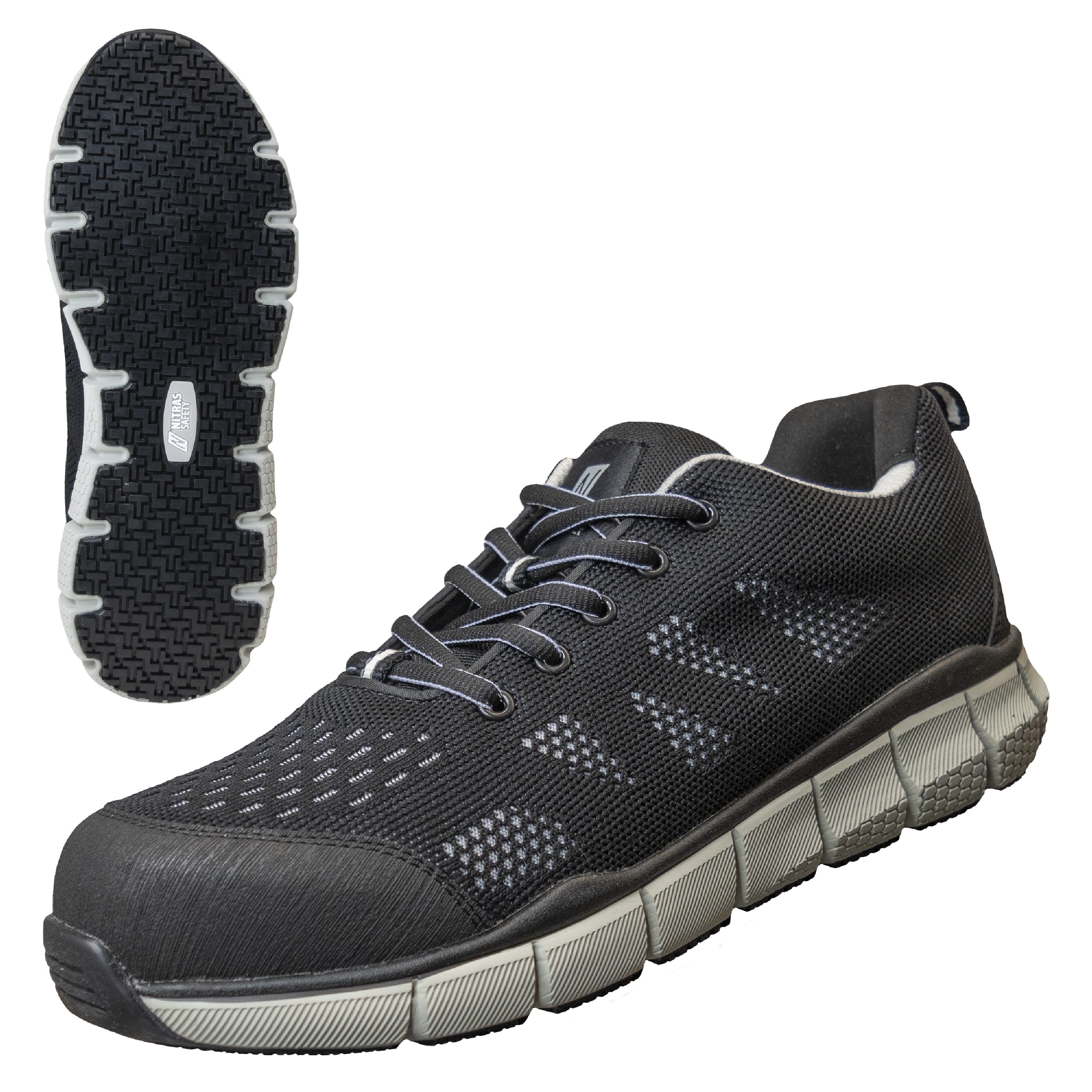7440 - NITRAS SONIC STEP, schwarz / grau, S1P Sicherheitshalbschuhe, EN ISO 20345, EN IEC 61340-4-3, DGUV Regel 112-191